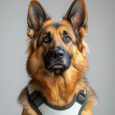 白色狗具德国牧师狗摄影工作室