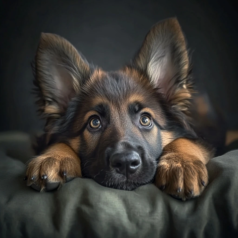 德国牧羊犬幼犬乞食