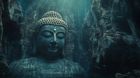 山洞中一尊巨大的佛像
