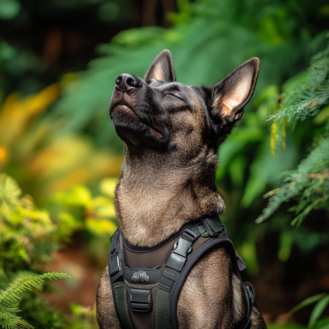 比利时马林诺斯犬安静坐着