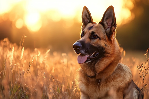 牧羊犬田野奔跑图