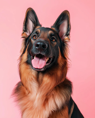 德国牧羊犬正面肖像