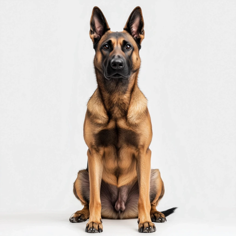 比利时马里努阿犬坐姿肖像