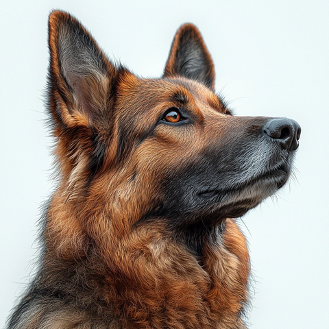 牧羊犬侧面肖像