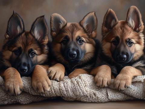 德国牧羊犬幼犬坐姿照