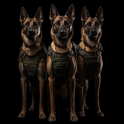 比利时牧羊犬黑色战术背心