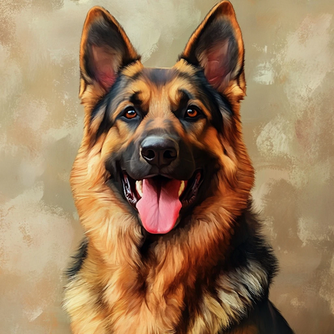 德国牧羊犬自然姿态