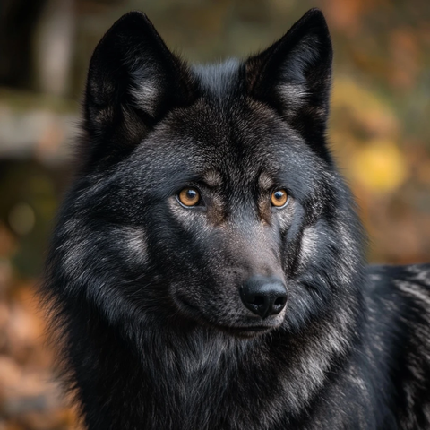 黑眼黑毛巨型母狼
