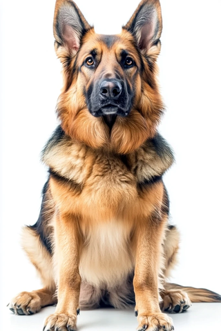 德国牧羊犬坐姿优雅