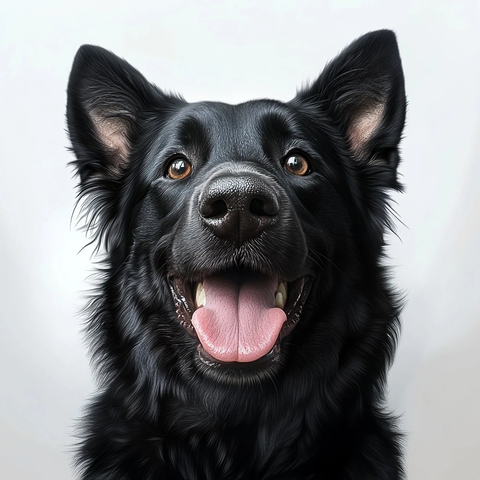 黑德牧吐舌笑脸特写