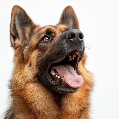 德国牧羊犬露齿肖像