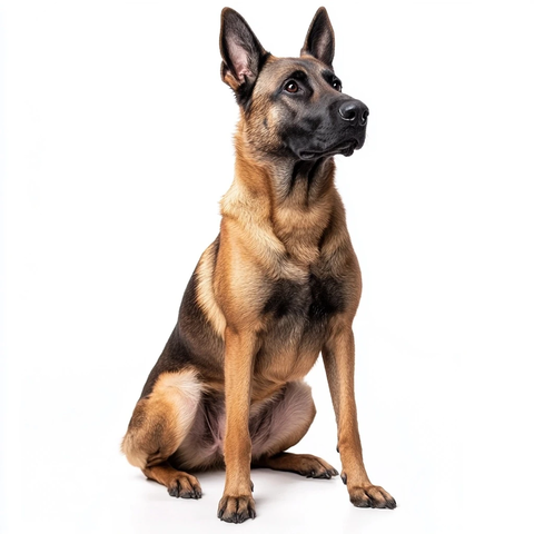 坐姿警犬高清摄影