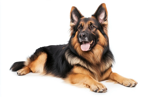 德国牧羊犬白色背景