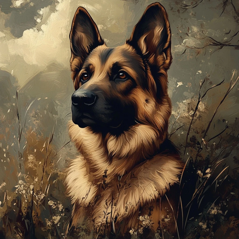 德国风格猎犬肖像