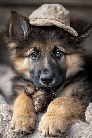 德国牧羊犬户外摄影