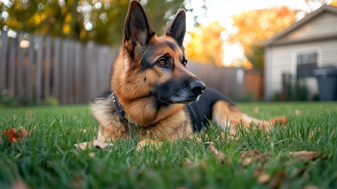 德国牧羊犬肖像特写