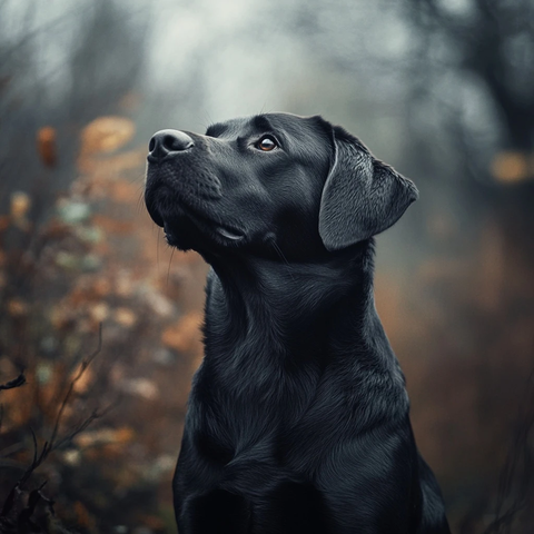 拉布拉多全身自然场景