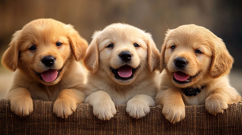 可爱小狗欢乐互动