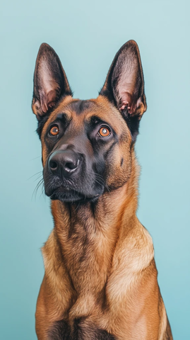 马里努阿犬坐姿哭泣