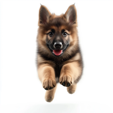 德国牧羊犬幼犬跳跃