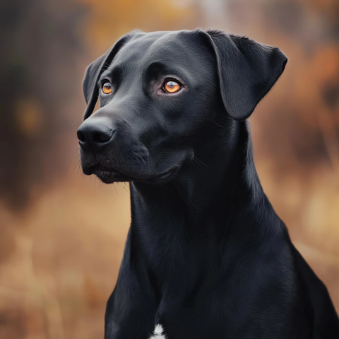 黑拉布拉多混血狗白爪白胸