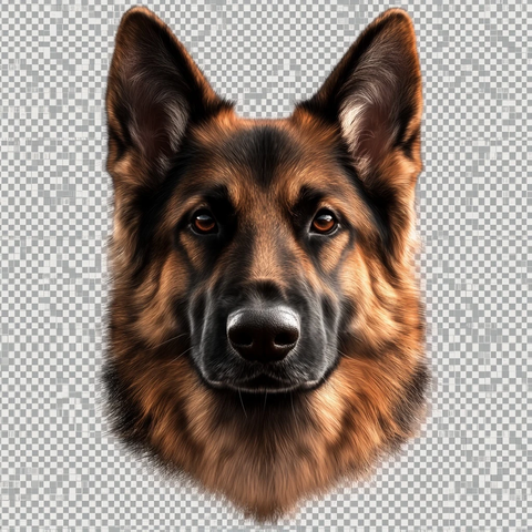 德国牧羊犬头部特写