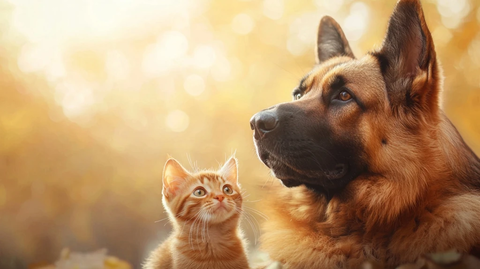 猫与狗的温馨相遇