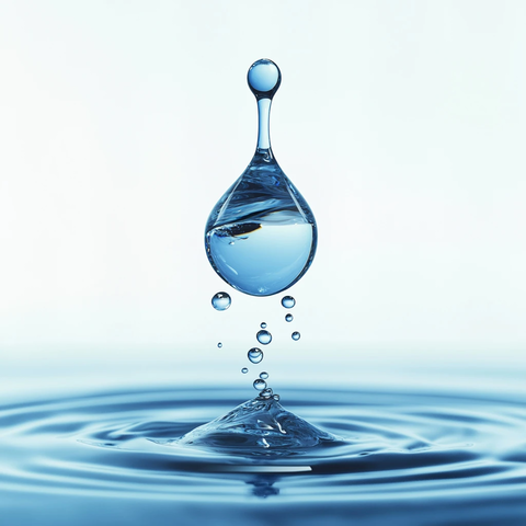 水珠坠落白色背景