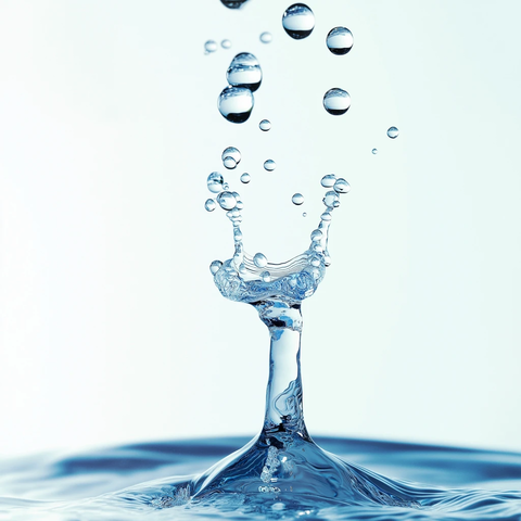 水珠坠落白色背景