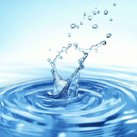 清澈水波纹流动