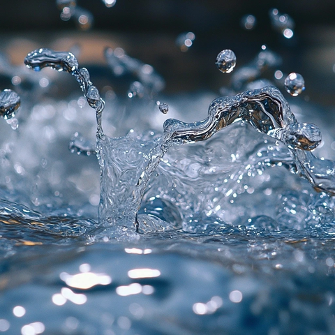 清澈流水自然景