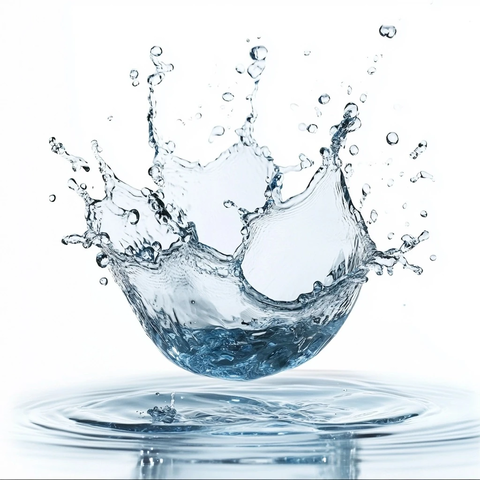 悬浮水滴白色背景