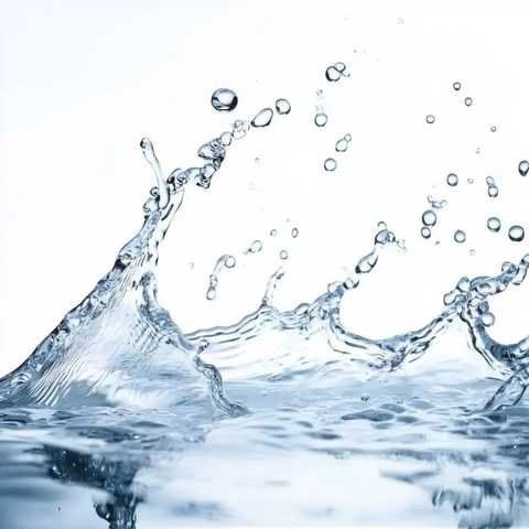 水花飞溅与水滴流动