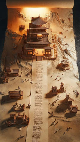 古建筑模型展示图