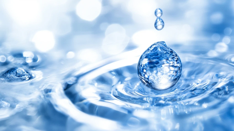 水滴斜构图光特写