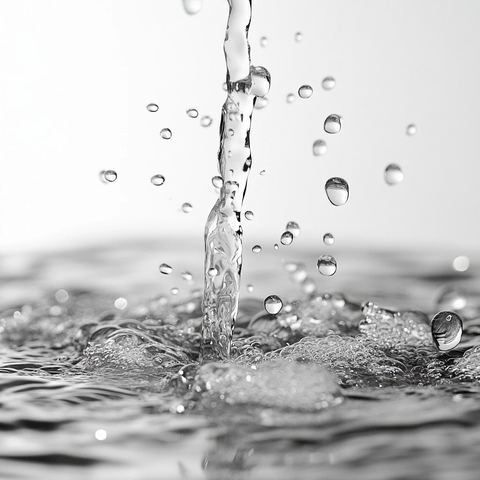 清水倾泻白背景