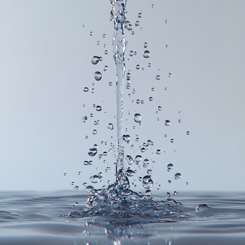 清水从边缘流下至中心