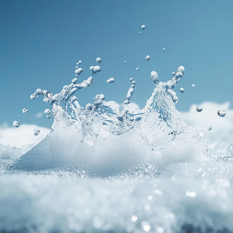 融雪水滴蓝空白雪