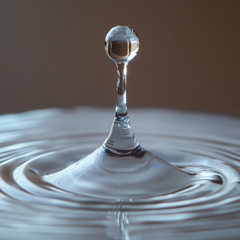 水滴表面细节特写