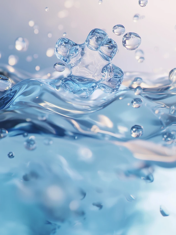 水分子晶体光泽效果