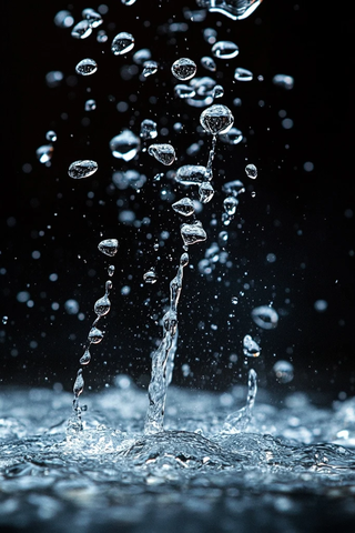 水滴聚集空中背景