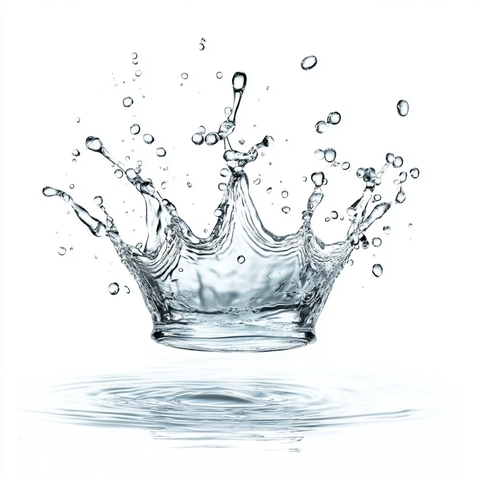 皇冠形状水花飞溅白背景