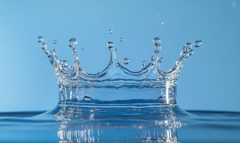 透明水花冠形喷溅