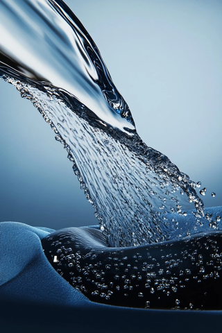 水流冲洗衣物油渍