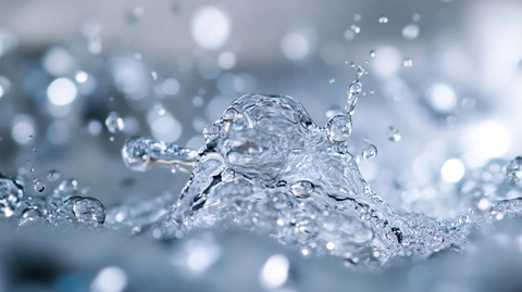 水滴泡沫特写镜头