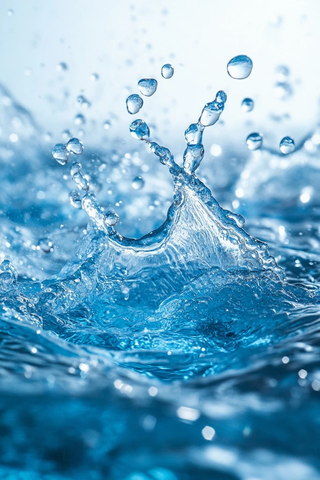 蓝色水花抽象设计