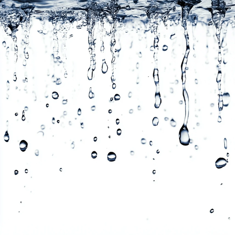 雨水倾斜白背景