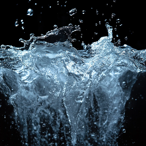 水滴喷溅黑色背景