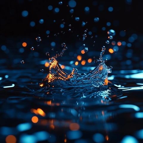 水花震动蓝泡泡橙光