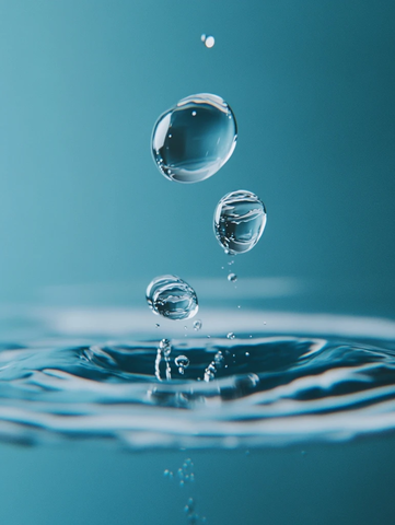 蓝色背景浮动水泡